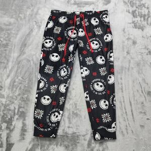 Disney Nightmare Before Christmas Pajama Pants Womens L‎ Black Jack Skellington